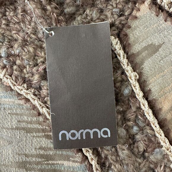 Norma Canada Wool Mohair Vintage Patchwork Chunky Yarn Zip Jacket Small NEW - Picture 3 of 9
